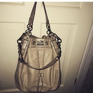 Coach Madison Embossed Python Marielle drawstring